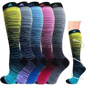 Graduated Compression Socks for Women&Men 20-30mmhg Knee High Socks Travel